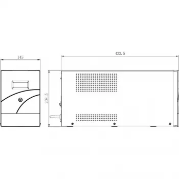 Hikvision DS-UPS3000-R(O-STD)/EU 3000 VA 2400 W internetinis dvigubo keitimo stovo UPS (2U)
