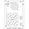 Hikvision DS-UPS3000-R(O-STD)/EU 3000 VA 2400 W internetinis dvigubo keitimo stovo UPS (2U)