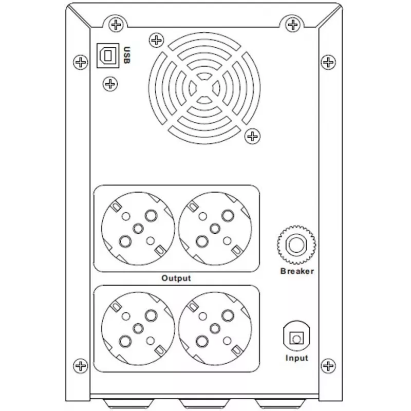 Hikvision DS-UPS3000-R(O-STD)/EU 3000 VA 2400 W internetinis dvigubo keitimo stovo UPS (2U)