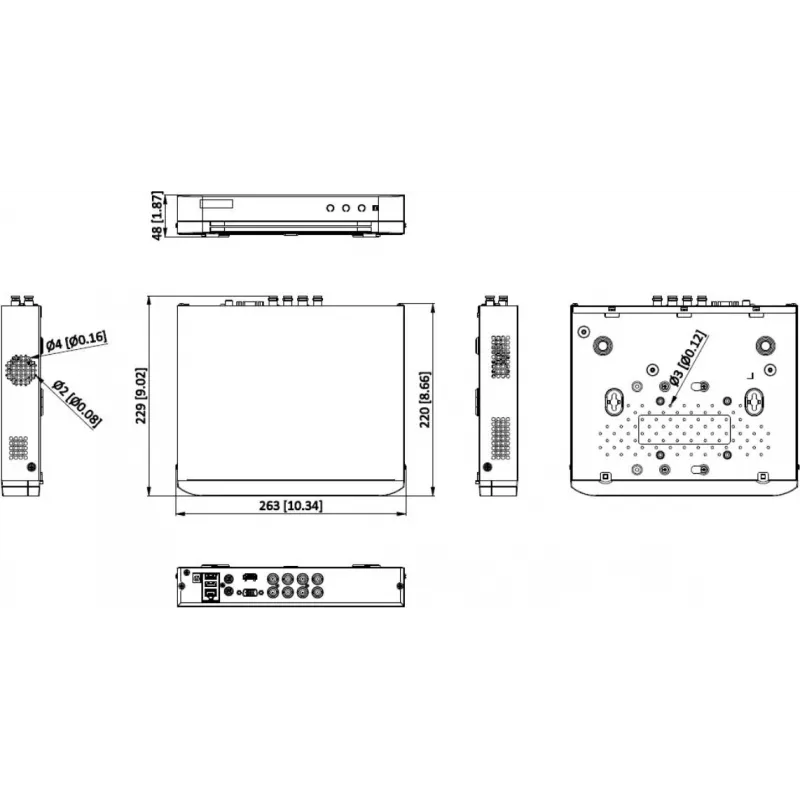 Hikvision iDS-7208HQHI-M1/T 8 kanalų 5-in-1 AcuSense hibridinis DVR