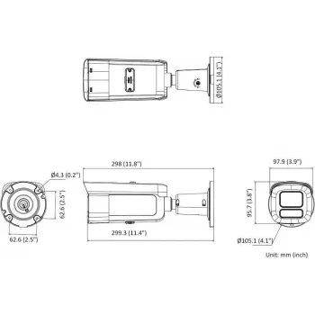 Hikvision Pro Series su AcuSense DS-2CD2646G2HT-IZS(2.8-12)/eF/BLK Bullet IP lauko vaizdo kamera 2688 x 1520 pikselių, lubų/sienos