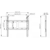 Hikvision sieninis laikiklis monitoriui - SPCC šalto valcavimo plienas - juodas - ekrano dydis: 42-55 coliai (106,7-139,7 cm)