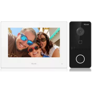 HILOOK IP Video Doorbell Kit (IP-VIS-SLIM-W) - 2MP lauko stotelė + 7 colių vidaus stotelė, Wi-Fi, PoE