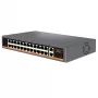 HISMART 24 prievadų PoE+ tinklo komutatorius su 2 Gigabit uplink prievadais, 300W biudžetu, montuojamas į stelažą