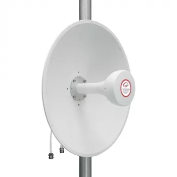 HISMART 5G/LTE/CBRS 2x2 MIMO kryptinė panelinė antena, 1.7–4.2 GHz, 17+19 dBi, N-Type Female, IP67