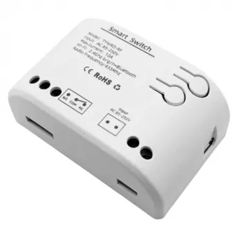 HISMART TUYA 1 kanalo išmanusis jungiklis, Wi-Fi, RF, 10A, AC 85-250V