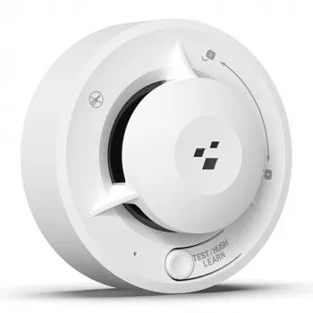 HISMART TV993451 Smart Wi-Fi fotoelektrinis dūmų detektorius su Tuya programėlės valdymu, baltas