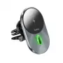 Hoco CA91 Magic Magnetic Wireless Fast Charging Car Holder, 15W, Grey