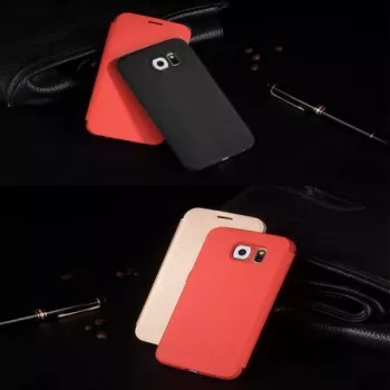 Hoco Juice Series Nappa Flip Case, skirtas Samsung Galaxy Note 5, juodas