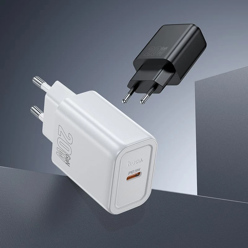 Hoco N60 Gentle Single Port PD20W Charger (EU) Black