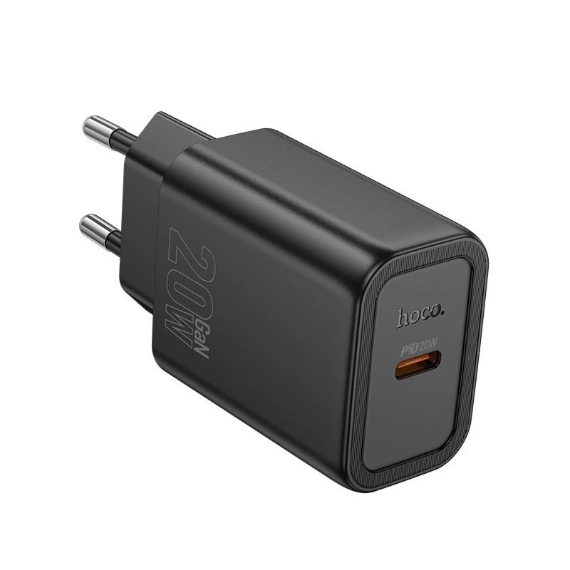 Hoco N60 Gentle Single Port PD20W Charger (EU) Black
