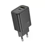 Hoco N61 Gentle PD20W+QC3.0 Įkroviklis (ES) Juodas