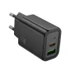 Hoco N63 Gentle PD30W+QC3.0 Įkroviklis (ES) Juodas