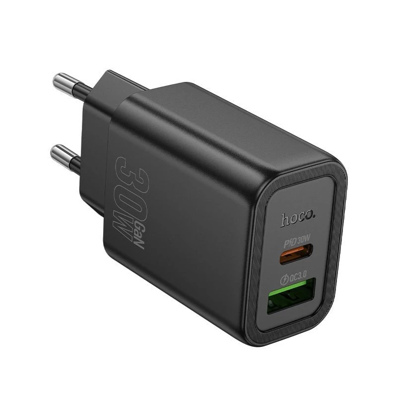 Hoco N63 Gentle PD30W+QC3.0 Įkroviklis (ES) Juodas