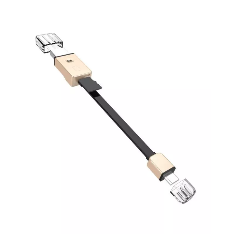 Hoco Universal UPM06 Triple Reader Micro USB OTG Hub kortelių skaitytuvas - auksinis