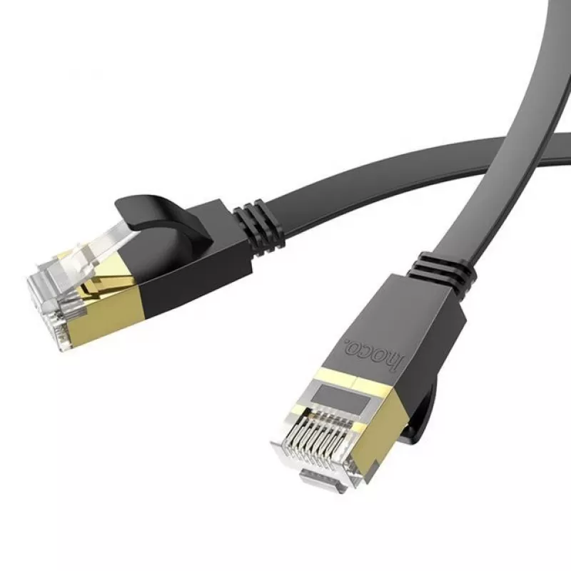 Hoco US07 General Pure Copper Flat Network Cable (10m) Black
