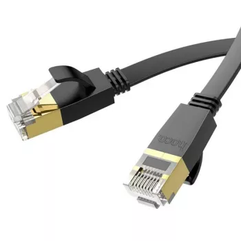 HOCO US07 General Pure Copper Flat Network Cable (1m) Black