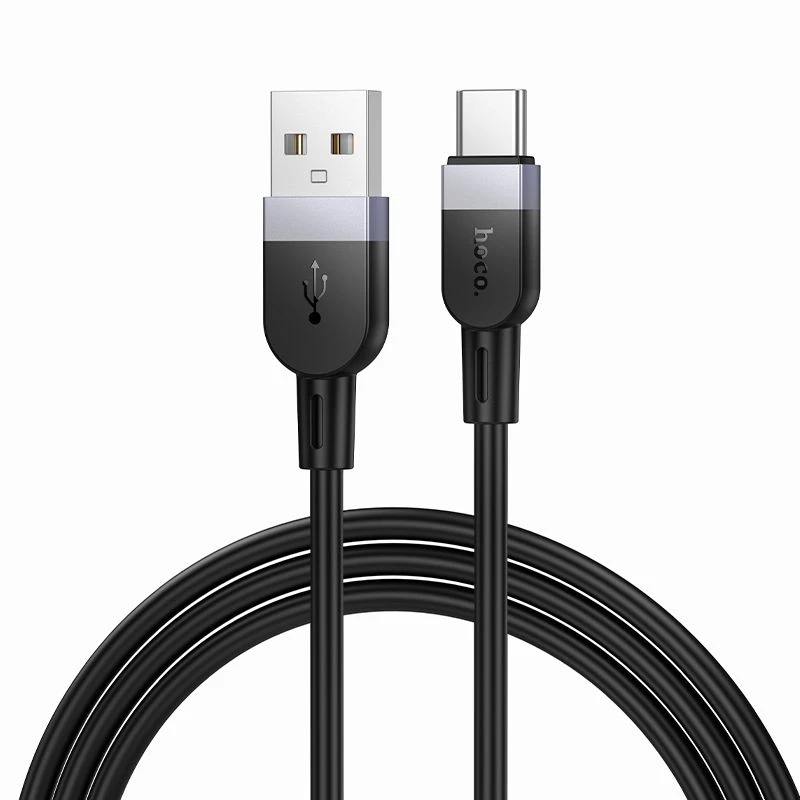 Hoco X109 Energy Silicone Charging Data Cable USB-A to USB-C 1m Black