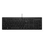 HP 125 G2 USB laidinė klaviatūra - viso dydžio QWERTY, membraninė, skaitmeninė klaviatūra, juoda