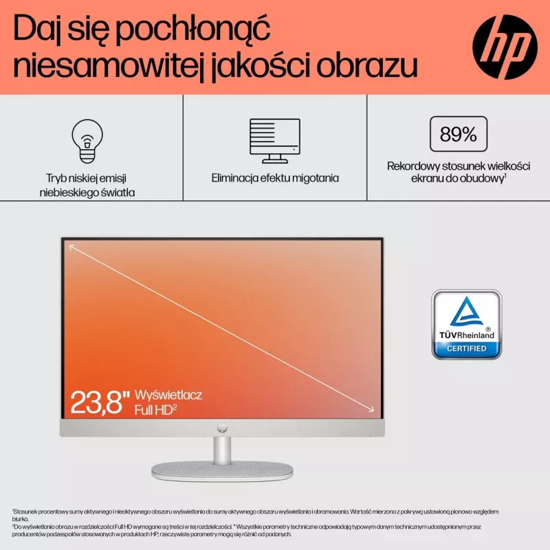 HP 24-cr0312nw AMD Ryzen 5 7520U 23,8 inch Full HD All-in-One PC, 16 GB LPDDR5, 512 GB SSD, Windows 11 Home, White