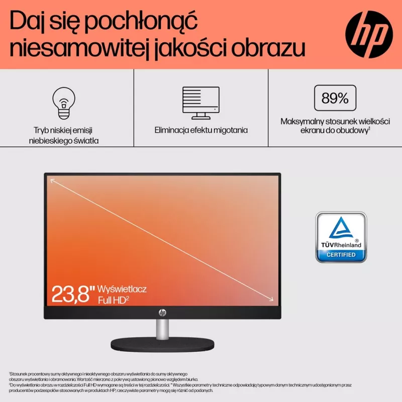 HP 24-cr0332nw AMD Ryzen 7 7730U 23,8 inch Full HD All-in-One PC, 16 GB DDR4, 512 GB SSD, Windows 11 Home, Wi-Fi 6, balta