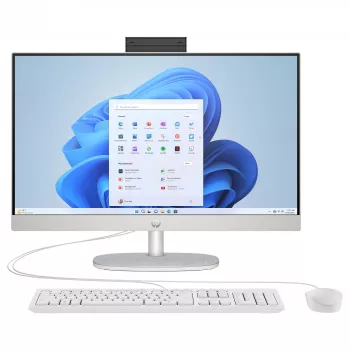 HP 24-cr0450ng All-in-One PC, 23,8 colio FHD IPS, Intel Core i5-1334U, 8GB RAM, 512GB SSD, Windows 11 Home, baltas