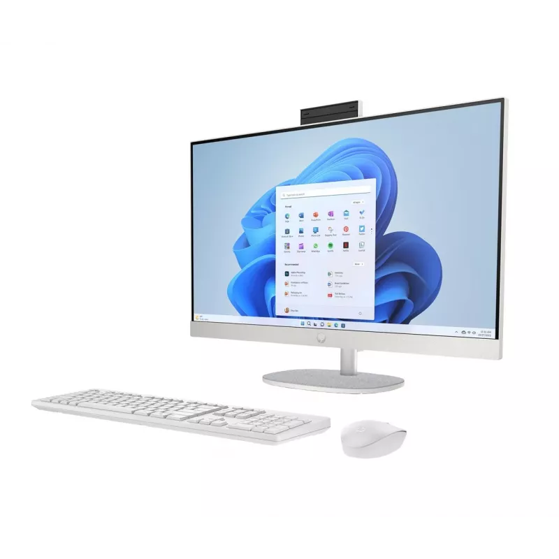 HP 27-cr0222nw All-in-One PC, AMD Ryzen 7 7730U, 27 inch Full HD IPS, 16GB DDR4, 512GB SSD, Windows 11 Home, Wi-Fi 6, White