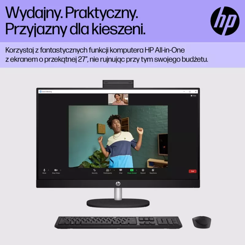 HP 27-cr0224nw Intel Core i5-1335U 27 colių Full HD All-in-One kompiuteris, 16 GB DDR4, 512 GB SSD, FreeDOS, Baltas