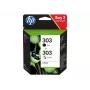 HP 303 Originali rašalo kasetė juoda/trispalvė, 2 vnt. pakuotė