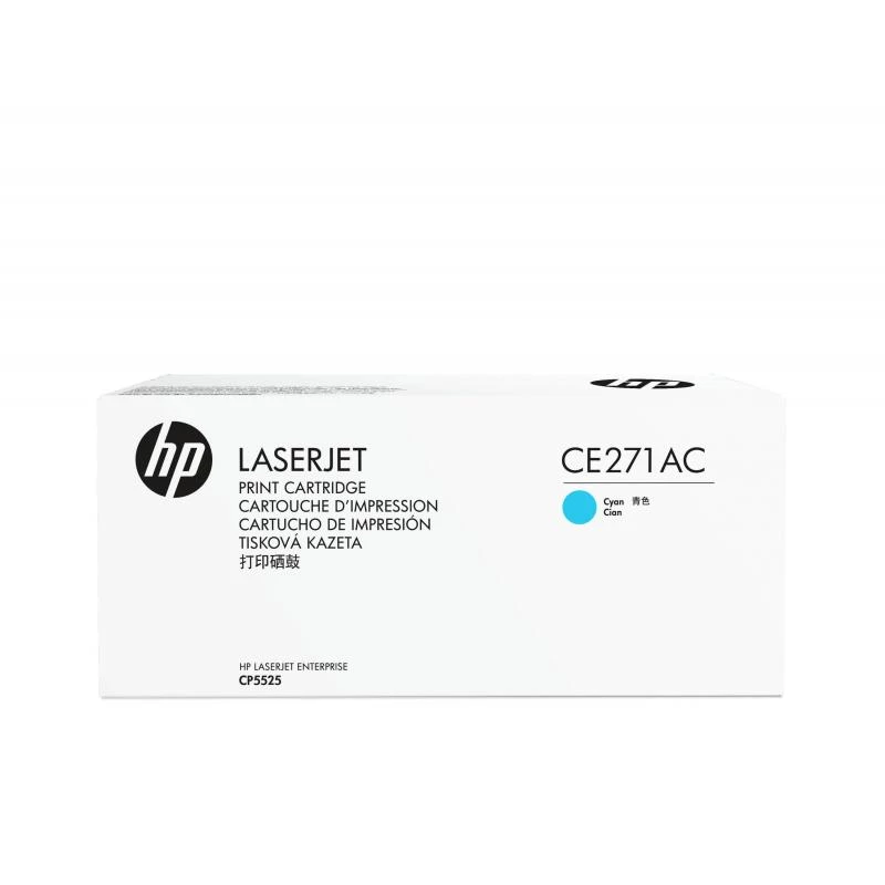 HP 650A Cyan originali dažų kasetė (CE271AC) - Contract