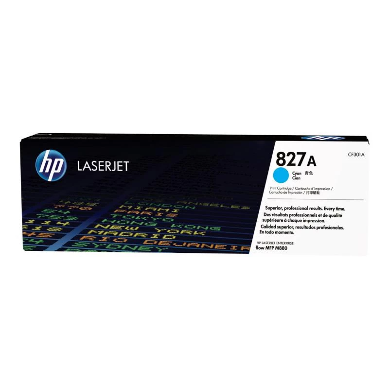 HP 827A Cyan Original LaserJet Toner Cartridge (CF301A)