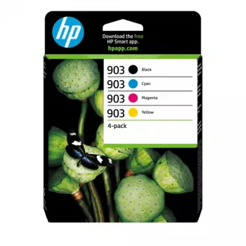HP 903 Original Ink Cartridge Multipack 4-Pack (Juoda, Žydra, Purpurinė, Geltona)