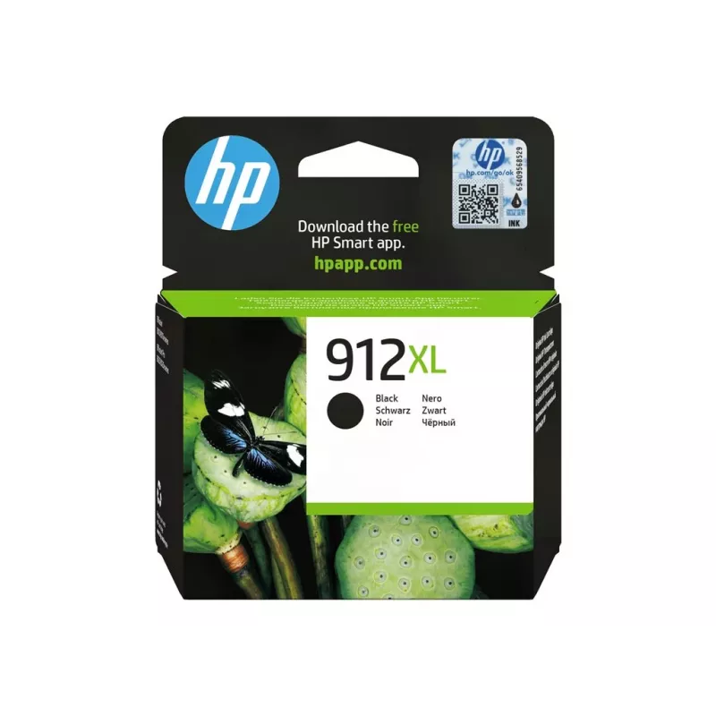 HP 912XL didelio našumo juoda originali rašalo kasetė
