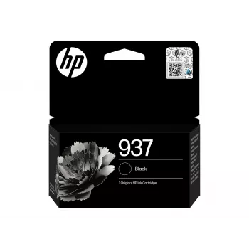 HP 937 juodas originalus rašalo kasetė – pigmentinis, standartinės talpos (4S6W5NE#LS3)