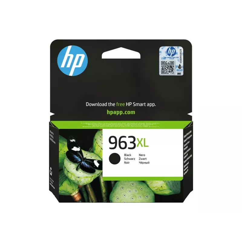 HP 963XL didelės talpos juoda originali rašalo kasetė, 42,5 ml, iki 2000 puslapių