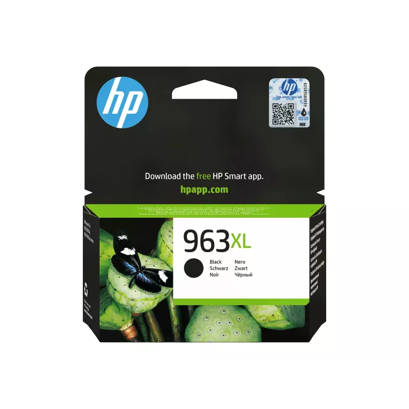HP 963XL didelės talpos juoda originali rašalo kasetė, 42,5 ml, iki 2000 puslapių