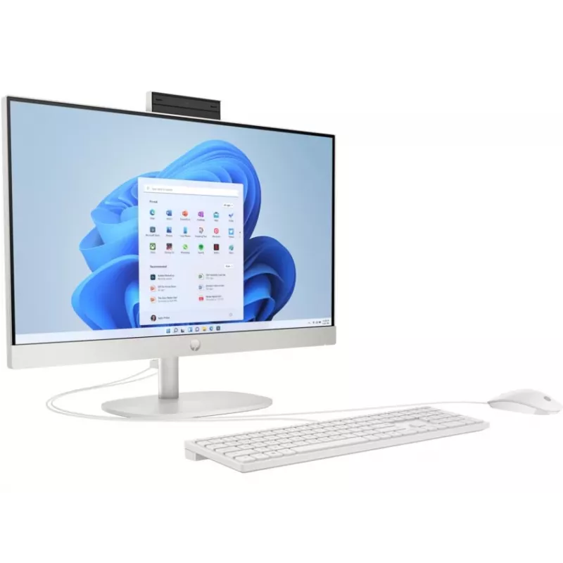 HP All-in-One 24-cr0009nf stalinis kompiuteris, Intel Core i5-1335U, 16 GB RAM, 512 GB SSD, 23,8 colio Full HD IPS ekranas, Windows 11 Home, baltas (atnaujinta prekė)