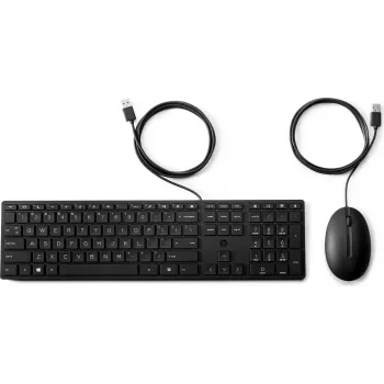 HP Desktop 320MK klaviatūros ir pelės rinkinys AZERTY USB laidinis juodas
