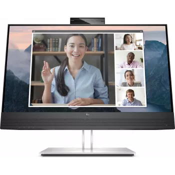 HP E24Mv G4 23,8 inch Full HD IPS monitorius su 5MP internetine kamera, USB-C doku ir 65W energijos tiekimu - juodas ir sidabrinis 195122021795