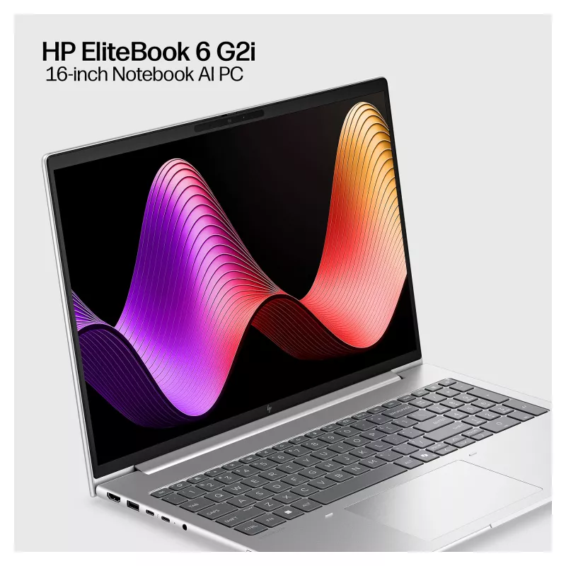 HP EliteBook 6 G2i 16 inch WUXGA Intel Core 5 320 16GB RAM 512GB SSD Windows 11 Pro sidabrinis nešiojamas kompiuteris