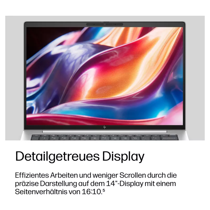 HP EliteBook 8 G2i 14 colių Intel Core Ultra 7 355 32GB RAM 1TB SSD Windows 11 Pro verslo nešiojamasis kompiuteris (sidabrinis, vokiška klaviatūra)