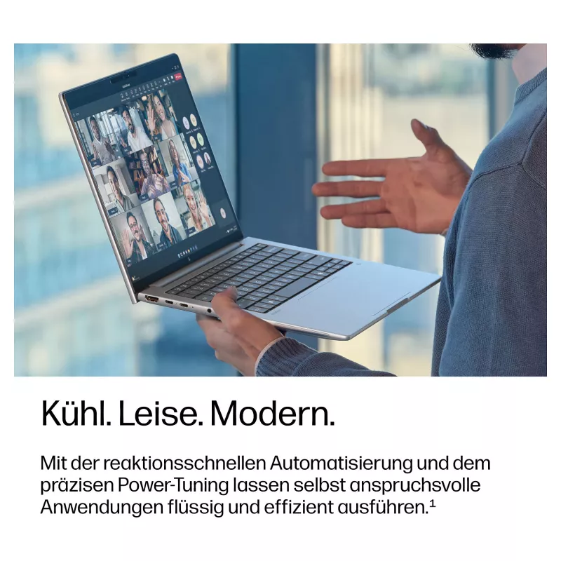 HP EliteBook 8 G2i 14 colių Intel Core Ultra 7 355 32GB RAM 1TB SSD Windows 11 Pro verslo nešiojamasis kompiuteris (sidabrinis, vokiška klaviatūra)