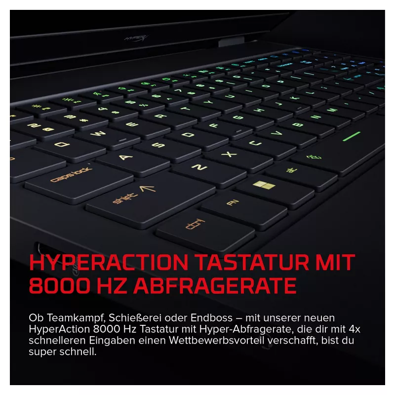 HP HyperX OMEN 16-ap1490ng žaidimų nešiojamasis kompiuteris, 16,1 inch QHD 165Hz, AMD Ryzen 9 8940HX, 24GB RAM, 512GB SSD, RTX 5070, FreeDOS, vokiška klaviatūra