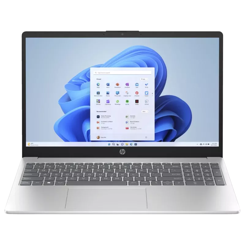 HP Laptop 15-fd0051ne, Intel Core i5-1335U, 8GB RAM, 512GB SSD, NVIDIA GeForce MX570 2GB, 15.6 inch Full HD IPS, Windows 11 Home, Natural Silver