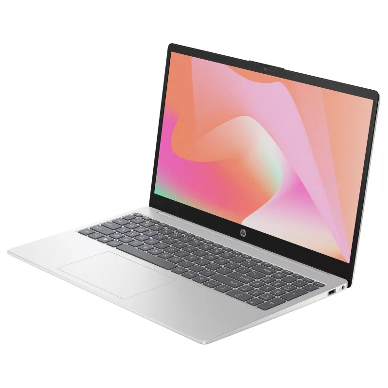 HP nešiojamasis kompiuteris 15-fd1450ngx Intel Core 5 120U 15.6 colio Full HD IPS 8GB RAM 512GB SSD FreeDOS Natural Silver