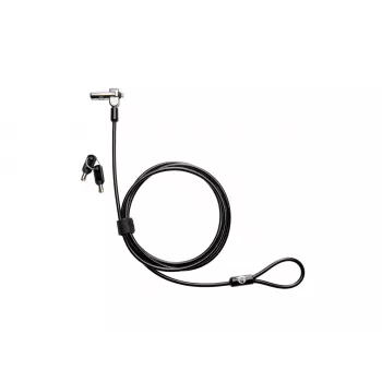 HP Nano MK Lock - Raktinis kabelio užraktas, skirtas Kensington Nano Security Slot, 1,83 m cinkuoto plieno kabelis, juoda/sidabrinė