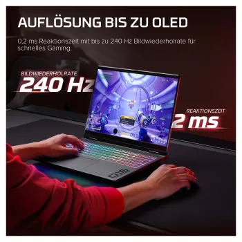 HP OMEN 16-ak1470ng žaidimų nešiojamasis kompiuteris, 16.1 inch QHD 165Hz, AMD Ryzen AI 7, 32GB RAM, 1TB SSD, RTX 5070 Ti, Windows 11 Home