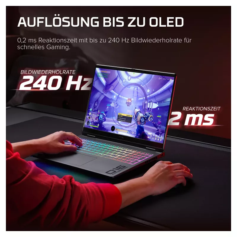 HP OMEN 16-ak1470ng žaidimų nešiojamasis kompiuteris, 16.1 inch QHD 165Hz, AMD Ryzen AI 7, 32GB RAM, 1TB SSD, RTX 5070 Ti, Windows 11 Home