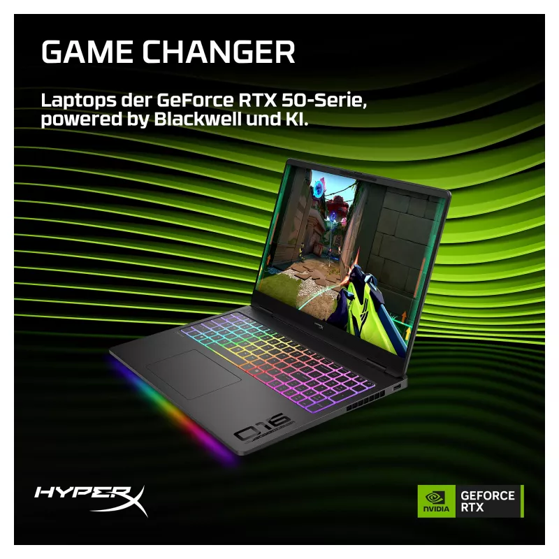 HP OMEN 16-ak1470ng žaidimų nešiojamasis kompiuteris, 16.1 inch QHD 165Hz, AMD Ryzen AI 7, 32GB RAM, 1TB SSD, RTX 5070 Ti, Windows 11 Home