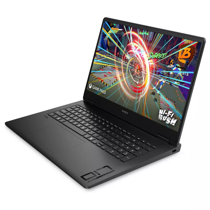 HP OMEN 17-db1490ng žaidimų nešiojamasis kompiuteris, 17,3 colio QHD 240Hz, AMD Ryzen AI 9 365, 24GB DDR5, 512GB SSD, NVIDIA GeForce RTX 5060, Windows 11 Home, vokiška QWERTZ klaviatūra